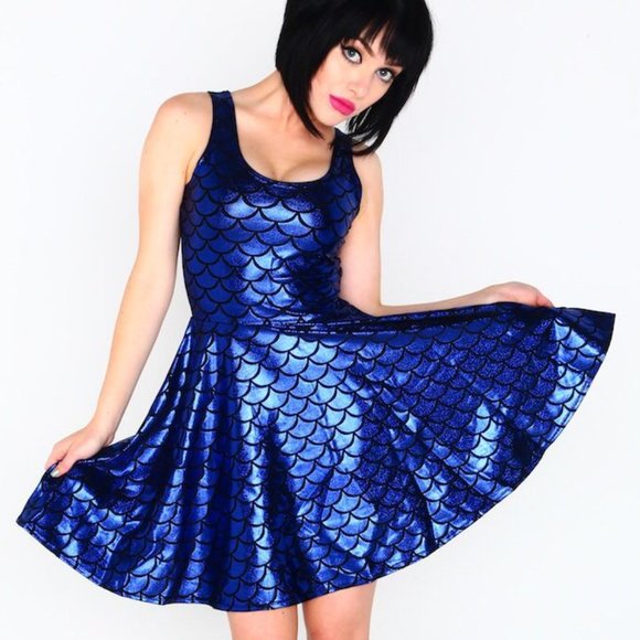 Living Dead Dresses & Skirts - Living Dead Mermaid Skater Dress Goth cosplay